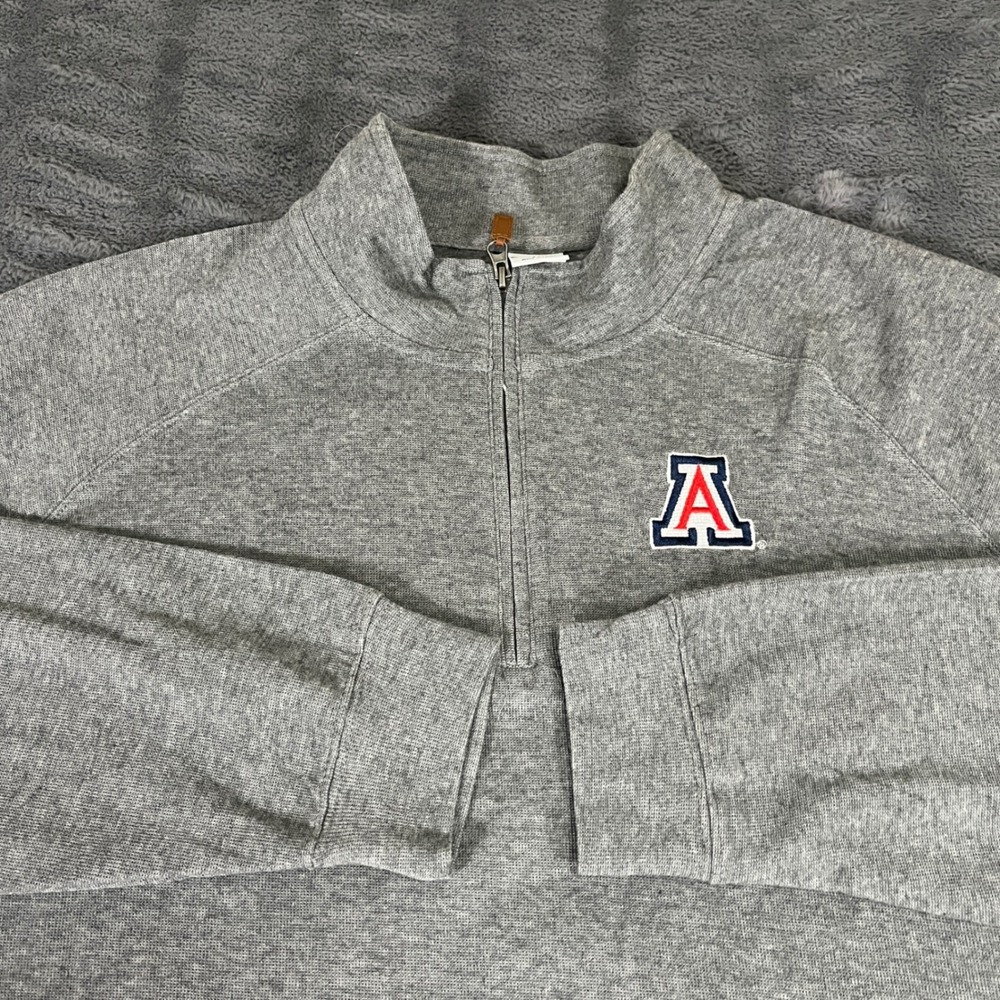 Captivating Apparel University of Arizona Wildcats 1/4 Zip Pullover Gray XXL